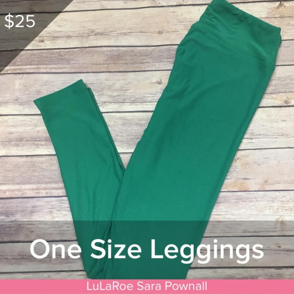 LuLaRoe Pants - LuLaRoe One Size Solid Kelly Green Leggings
